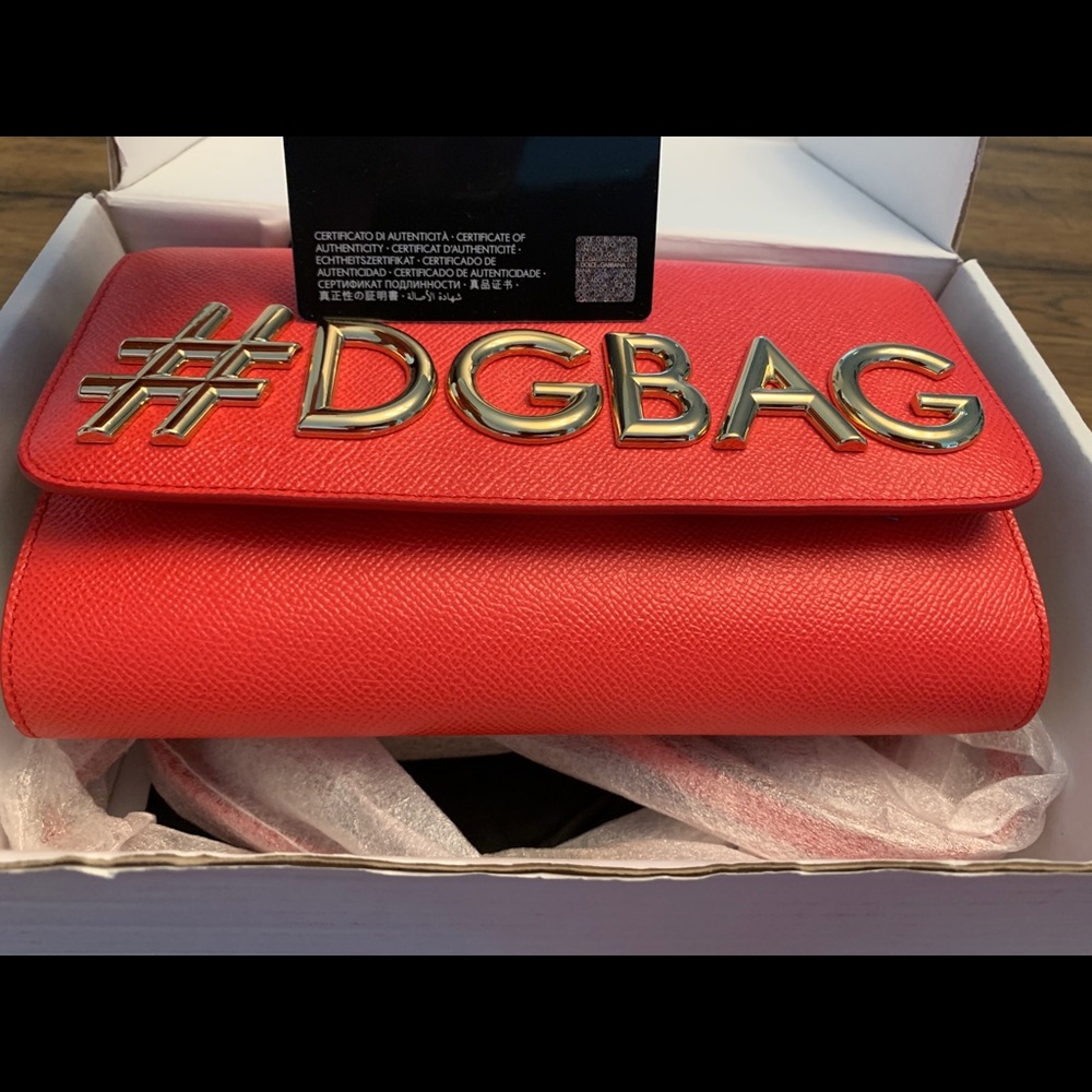 DOLCE & GABANNA Shoulder Leather Bag with Strap